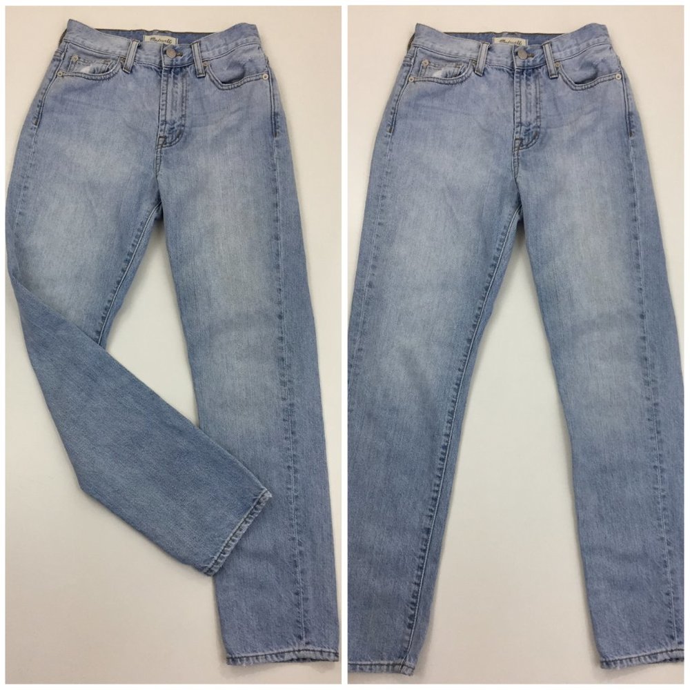 MADEWELL Logo Hardware Light Wash The Perfect Vintage Age High Rise Denim Jeans
